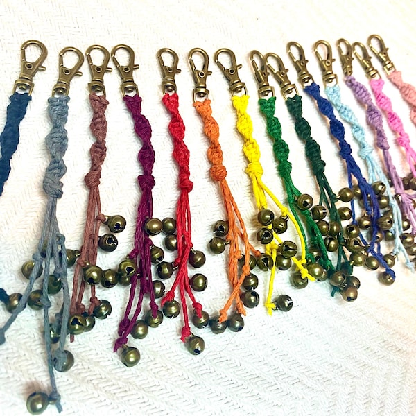 Mini Witches Bells - Bells Keychain, Witchy Keychain, Mini Witch Bells, Witch Charms, Witch Purse Charms, Mini Witch Bells, Gifted Witchy