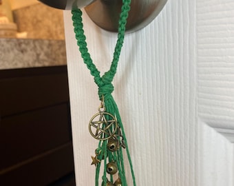 Handmade Witches Bells – Hemp Macrame, Bronze Charms