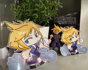 Final Fantasy 7 Cloud Strife delivery service FF7 novelty sticker