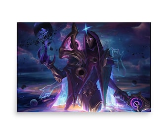 Dark Cosmic Jhin Splash Art - Poster - League of Legends - 12K Res