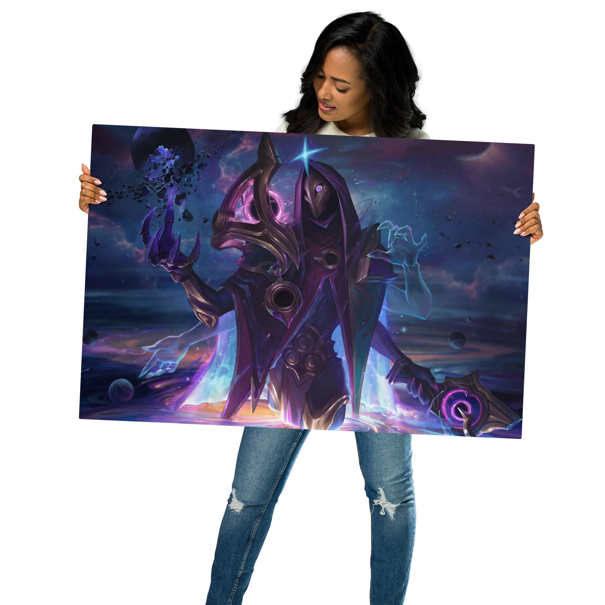 Dark Cosmic Jhin Splash Art Metal Print - League of Legends - 12K Res