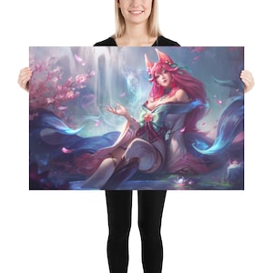 Spirit Blossom Ahri Splash Art Poster - League of Legends - 12K Res