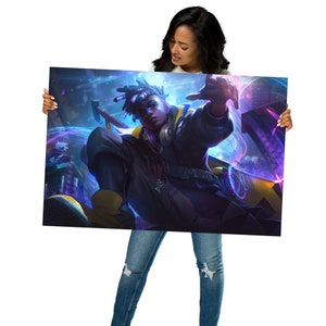True Damage Ekko Splash Art Poster - League of Legends - 12K Res