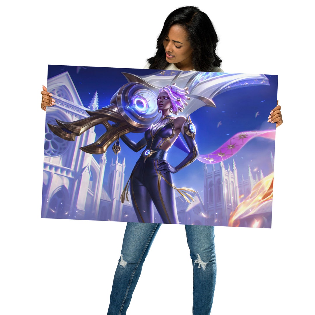 Lunar Eclipse Senna Prestige Edition Splash Art Poster League of Legends 12K Res Etsy