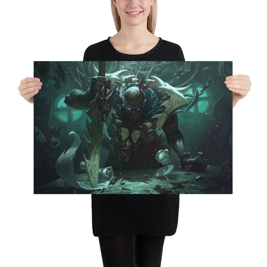 Pyke Splash Art Poster League of Legends 12K Res Etsy