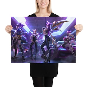 KDA Pop Stars Splash Art - Schwarze Glänzende Tasse - League of Legends - 12K Res
