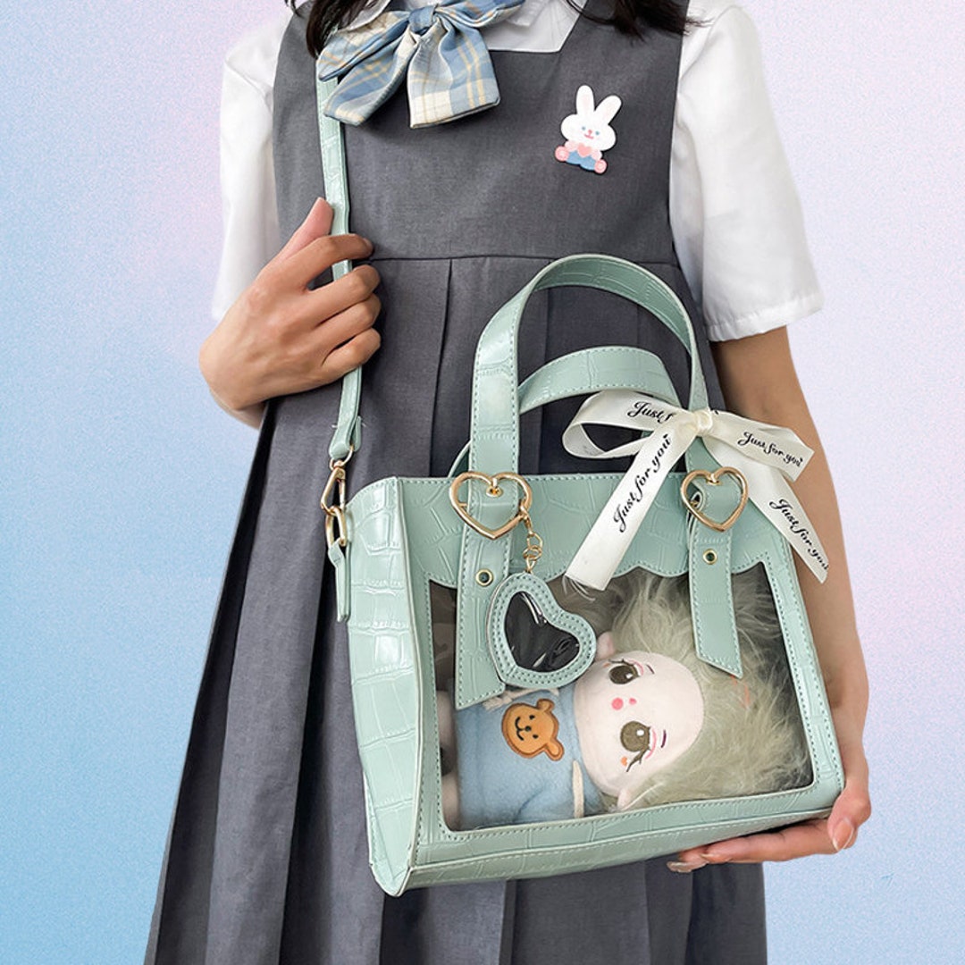 Kawaii Shoulder Bag, Cute Crossbody Bag, Leather Bag, Top Handle Bag