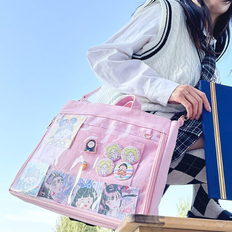 High Capacity Tote Bag Cute Ita Bag Stylish Shoulder Bag Etsy