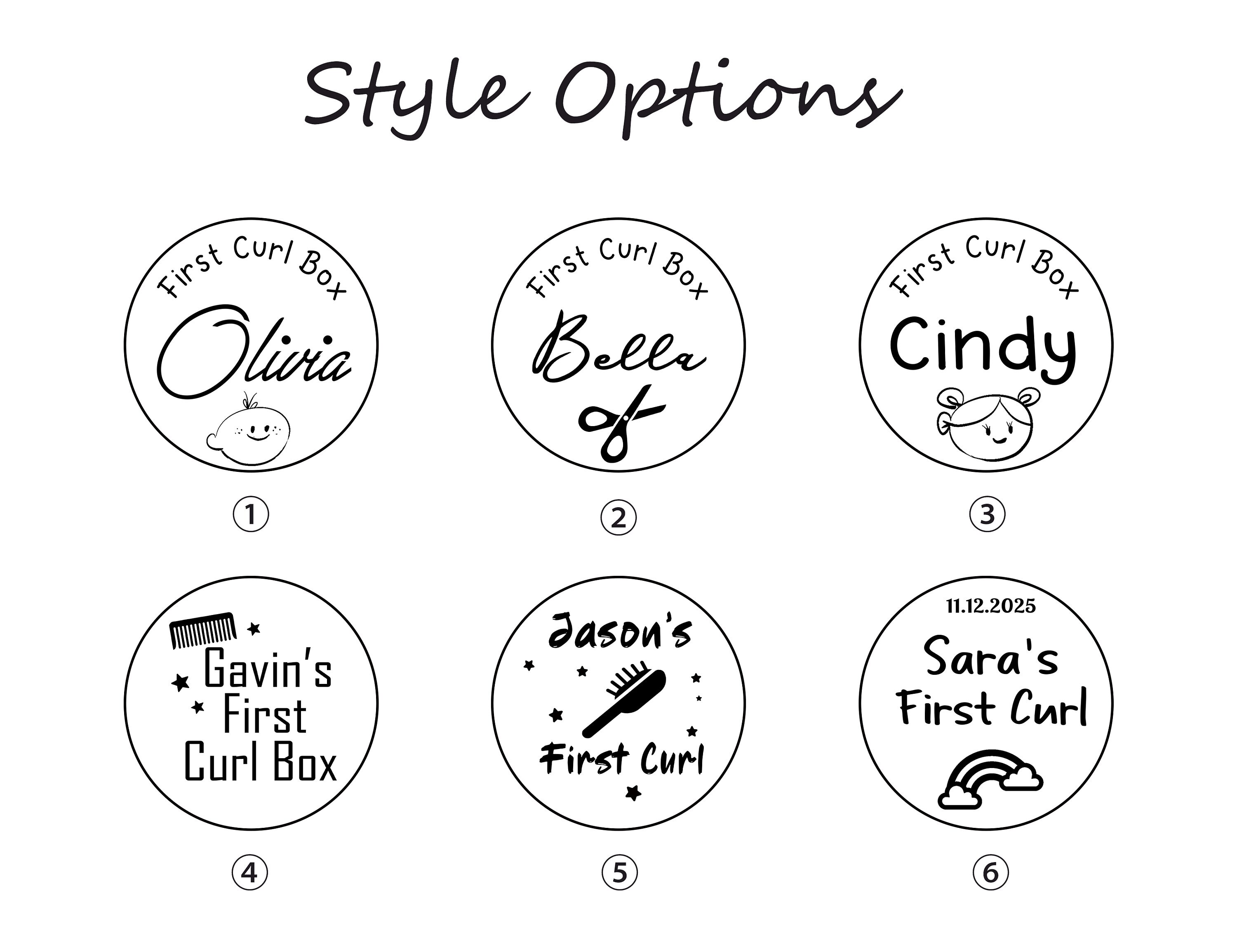 Personalised My First Haircut Curl Lock Keepsake Box, Christening Gift, UK