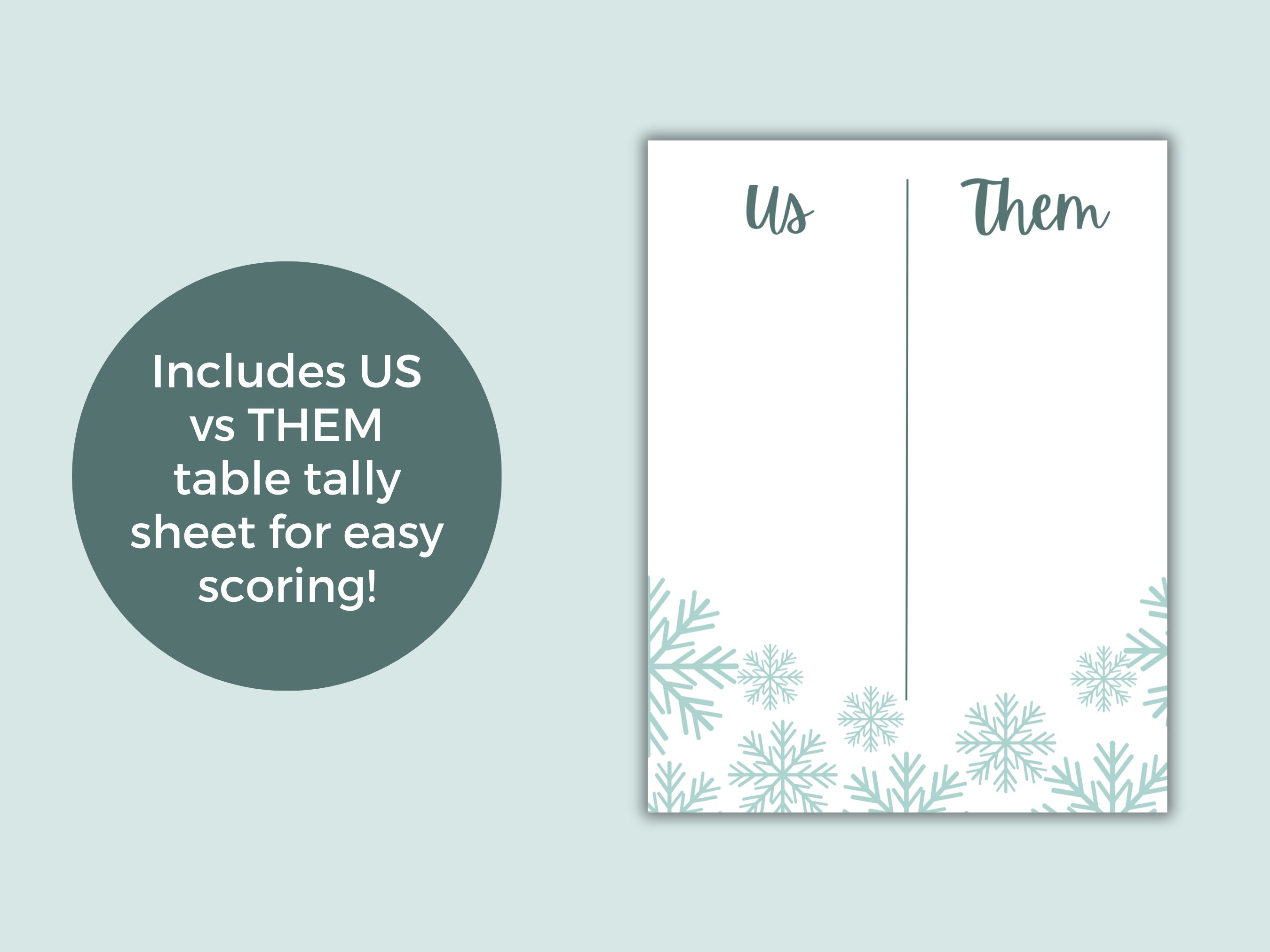 Printable Snowy Bunco Score Sheets | Winter December January Bunco Set ...