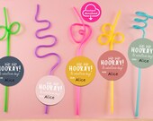 Printable Crazy Straw Valentines Cards "Sip Sip Hooray it's Valentine's Day" Kids Daycare Preschool Valentine Cards DIY Non-Candy Valentines