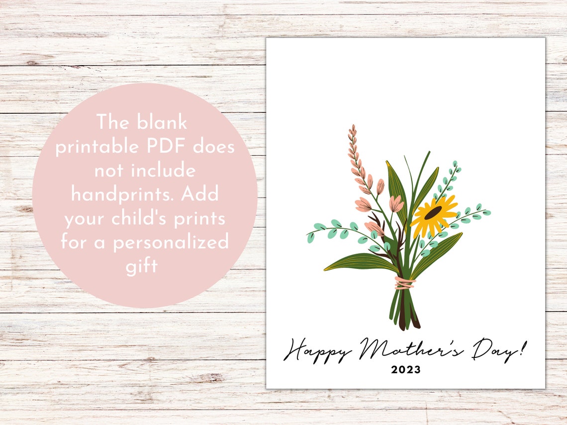 Mothers Day Handprint Craft For Kids Printable Mother S Etsy
