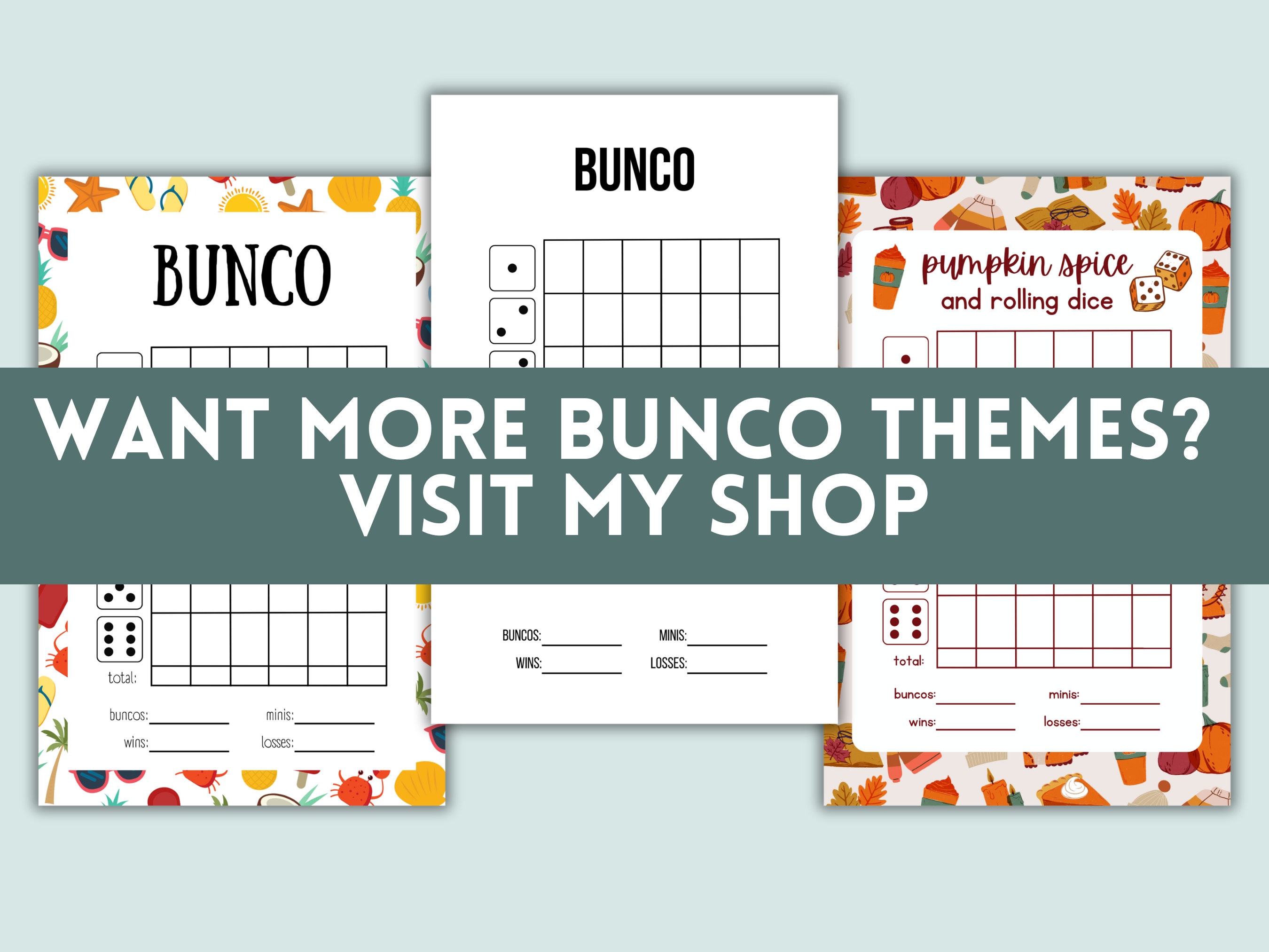 Printable Snowy Bunco Score Sheets | Winter December January Bunco Set ...