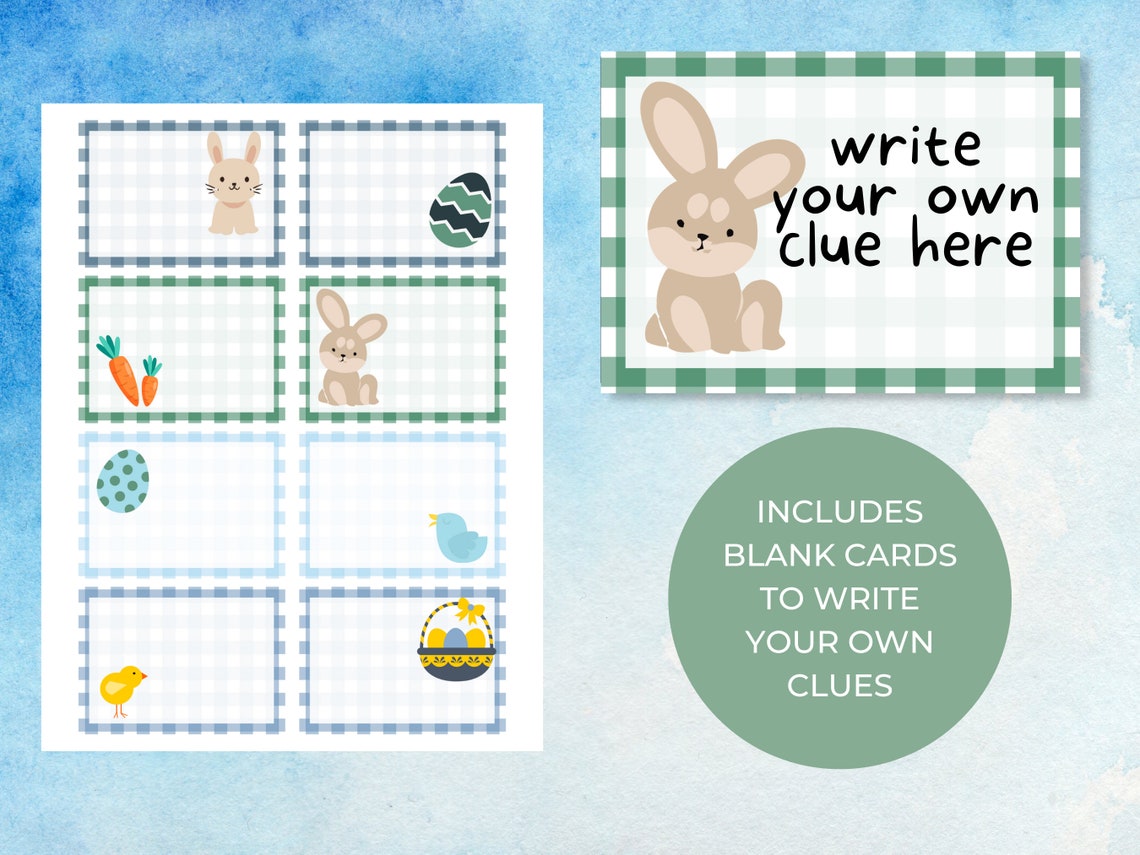 Easter Scavenger Hunt Printable Clues Indoor Easter Egg Hunt for Kids