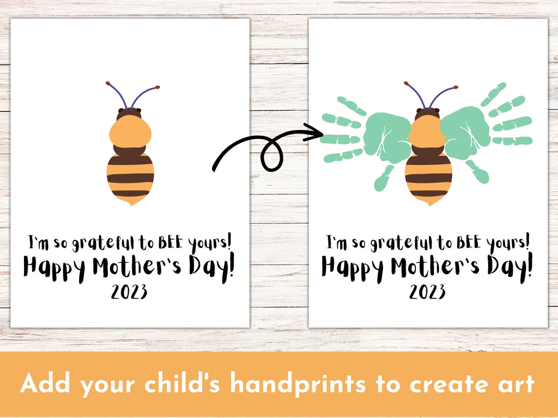 Mother's Day Printable Handprint Craft for Kids and Babies - Etsy