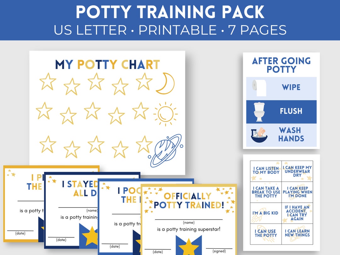 Space Themed Potty Training Printable Pack | Potty Training Chart ...