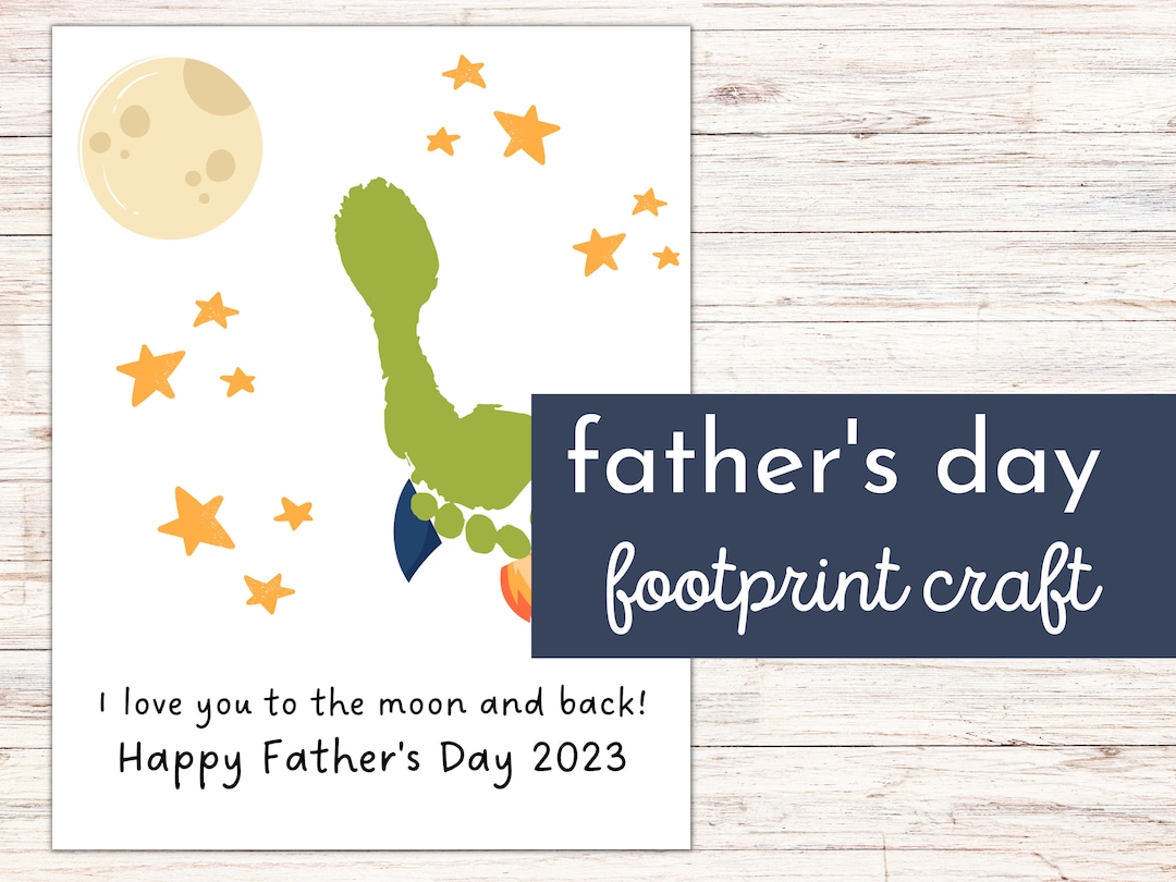 Father's Day Printable Footprint Craft for Kids &amp; Babies - Etsy
