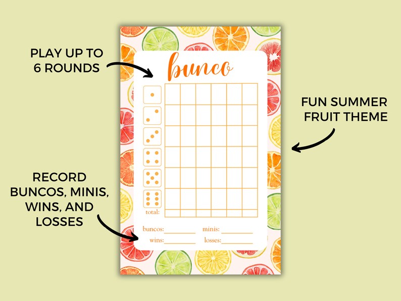 Printable Fruit Bunco Score Sheets - Il 794xN.6030787812 8zt3 