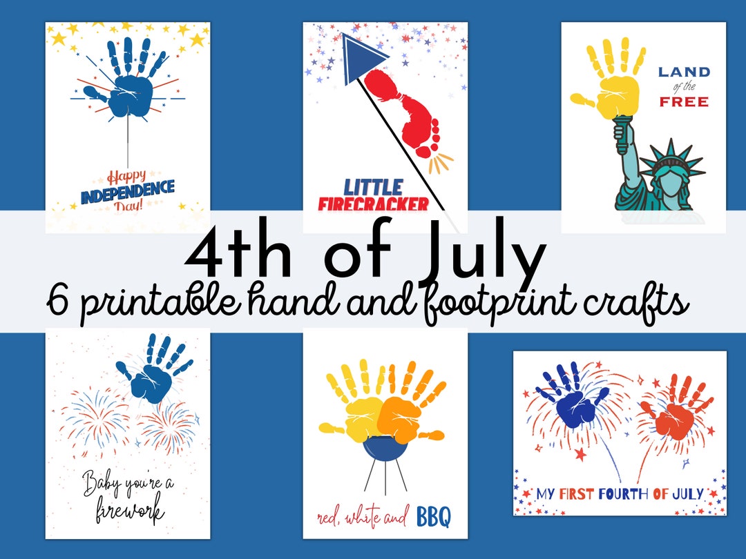 Fourth of July Printable Handprint and Footprint Crafts for Kids ...