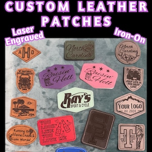 Custom Laser Engraved Leather Patch: Personalized Iron-On