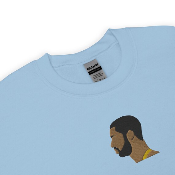 Drake Nothing Was the Same NWTS Embroidery Album Crew Neck Sweatshirt Blue