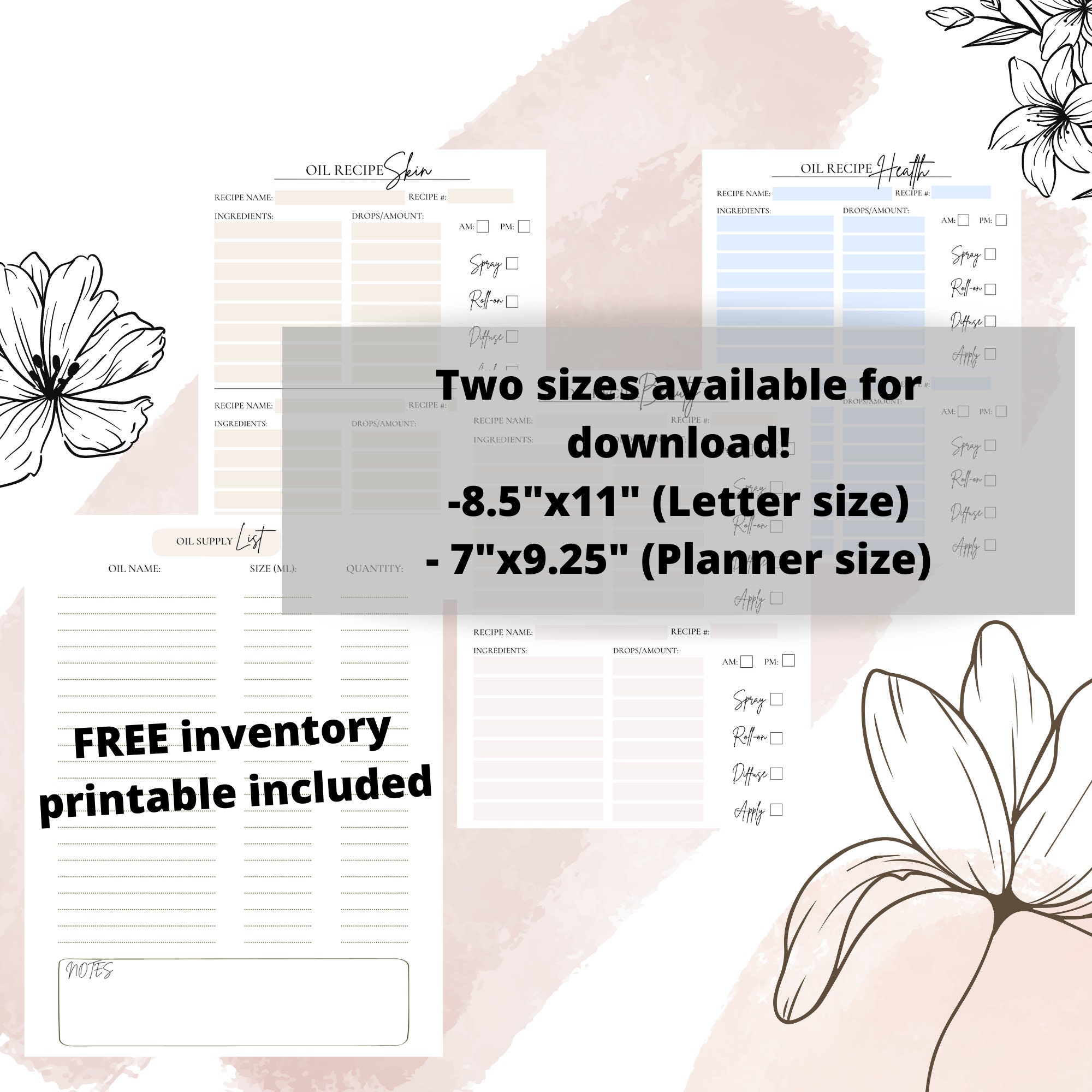 Essential Oils Printable DIY Recipe| Oil Recipes| Essential Oil Blends ...