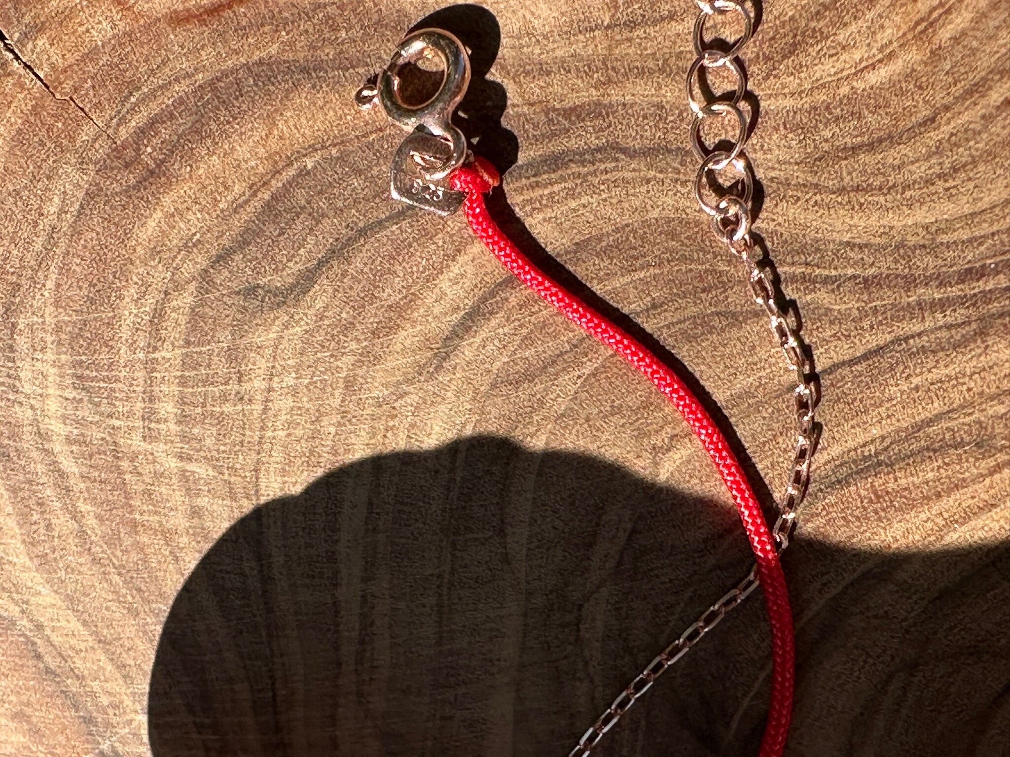 Red String Bracelet Rose Gold Plated Sterling Silver 925 Cz Etsy