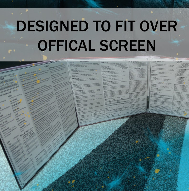 D&amp;D Printable Dungeon Master Screen Insert - Etsy