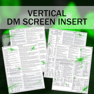 Verticale D&D afdrukbare Dungeon Master-scherminvoeging