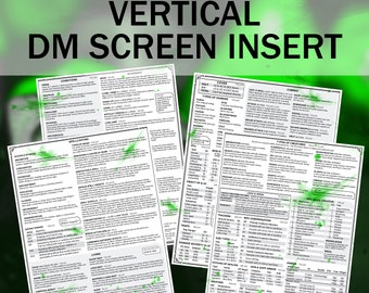 Vertical D&D Printable Dungeon Master Screen Insert