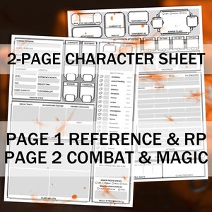 D&D 5e - Expansive Character Sheet for all Classes