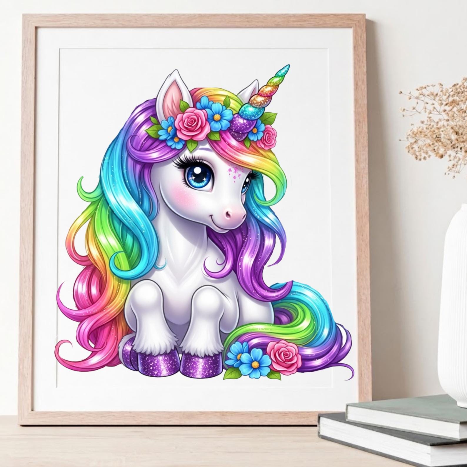 30+ Baby Unicorn Clipart PNG Bundle, Cute Pastel Fantasy Unicorn Set ...
