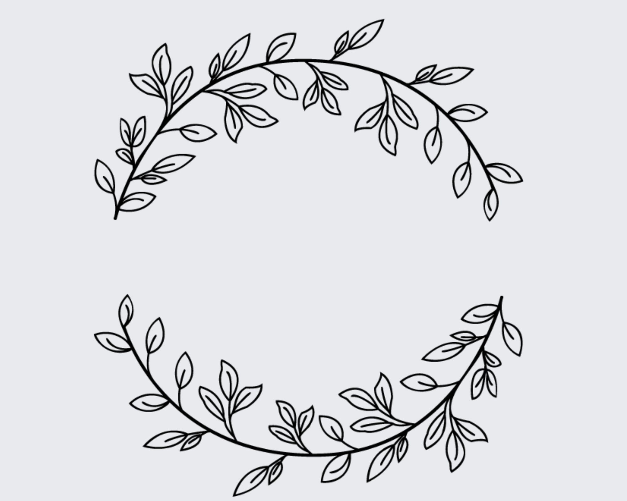 Round Frame Svg, Circle Floral Wedding Frame Cut File, Circle Frame SVG ...