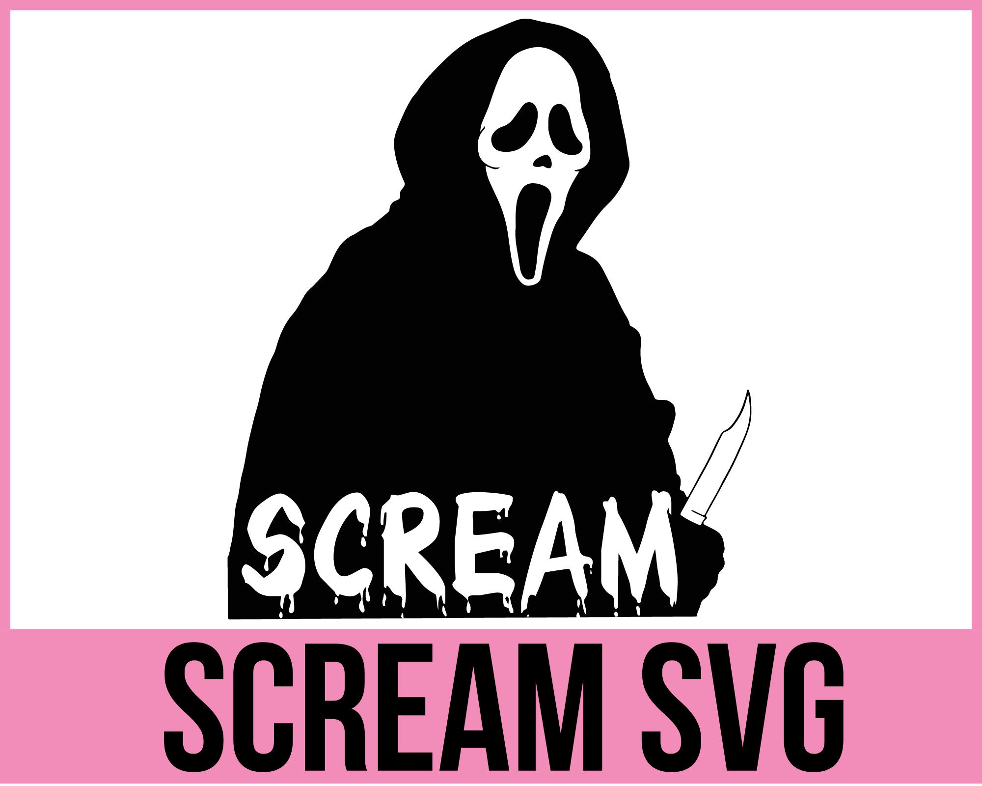 Scream Svg Ghost Face Svg Horror Svg Halloween Svg Scream - Etsy