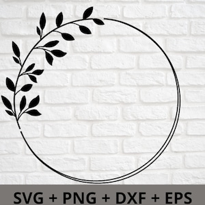 Kreis Rahmen svg, Rahmen svg, Kreis Monogramm svg, Blumenkranz svg, Kreis Rahmen Png, Rahmen Clip Art, Lorbeerkranz svg, Kranz geschnitten Datei