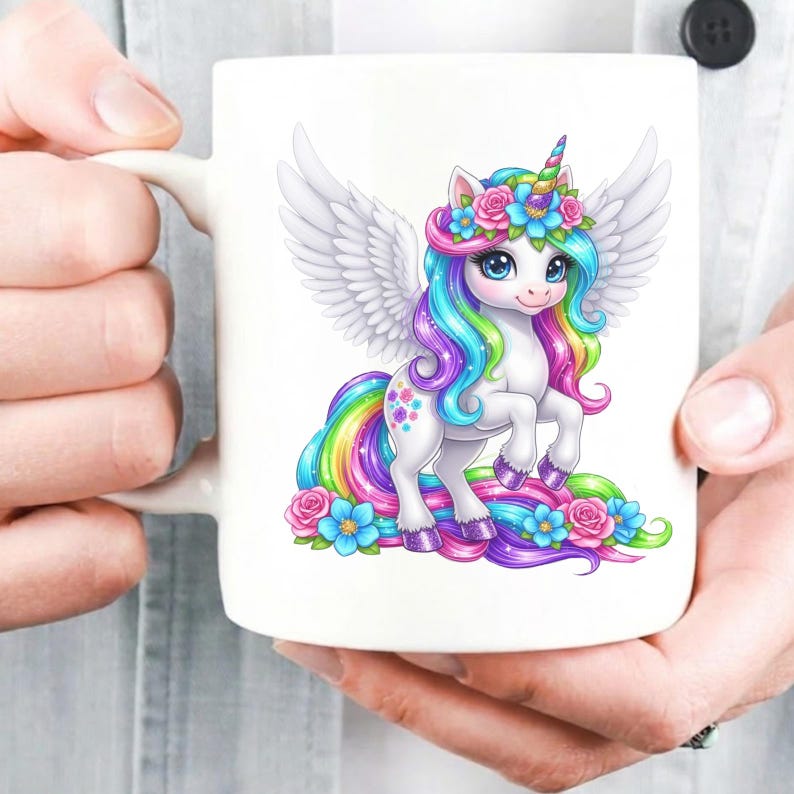 30+ Baby Unicorn Clipart PNG Bundle, Cute Pastel Fantasy Unicorn Set ...