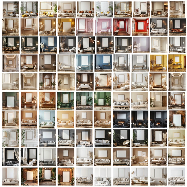 100+ Frames Set Mockup Bundle, Wall Mockup Frame, Frames Mockup for ...