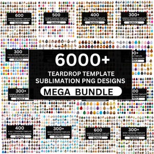 6000+ Teardrop Earring Templete Designs, Sublimation Png Designs Mega Bundle, Earring Sublimation Design, Earring Png, Teardrop Bundle