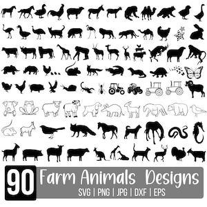 Farm Animal SVG Bundle, Farm Life Svg, Farm House Svg, Horse Svg, Farm svg, Farm House Png, Farm Animal Silhouette, Farm Animal Cut File