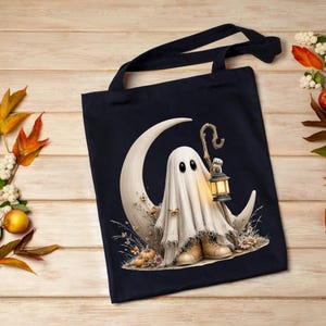 20+ Shabby Chic Ghost PNG Bundle, Neutral Cottagecore Ghost Clipart, Vintage Halloween PNG, Cozy Spooky Season Sublimation Designs Png image 7