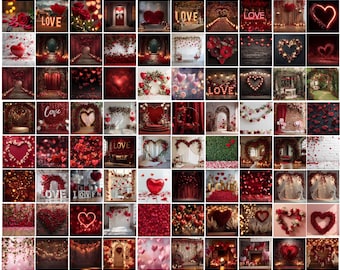 200+ Valentines Day Backdrop Bundle, Romantic Heart Love Backgrounds, Wedding Engagement, Couple Photos Backgrounds, Digital Download