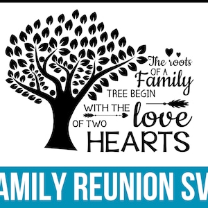 Stamboom met citaat svg, familiereünie svg, levensboom svg, Our Love Runs Deeper, Our Roots Run Deep, Boom met wortels SVG