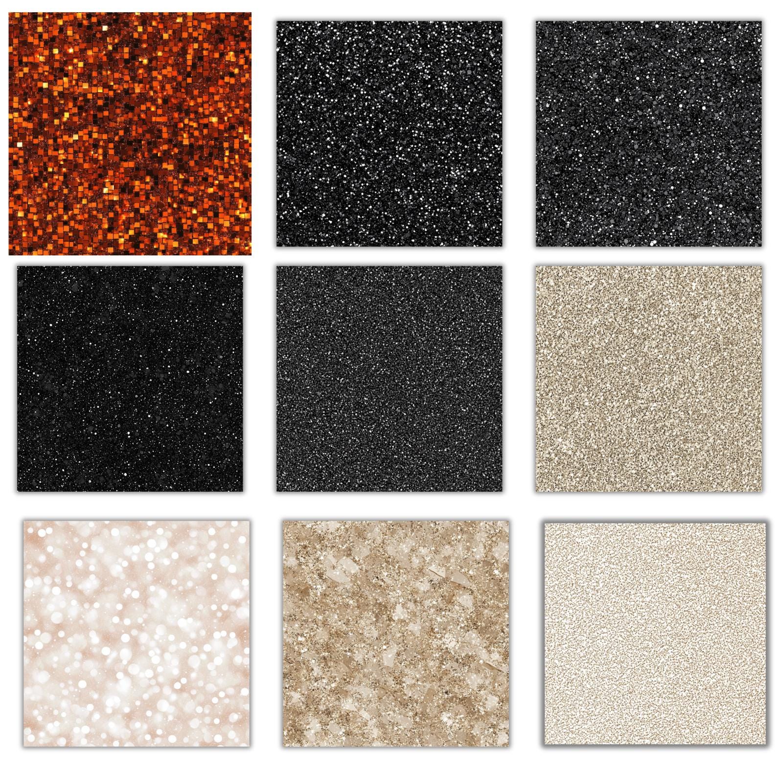 50 Glitters Digital Paper PNG Bundle, Shiny Sparkle Backgrounds ...