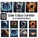 Solar Eclipse Tumbler Wrap Bundle, April 2024 Eclipse Tumbler Png ...