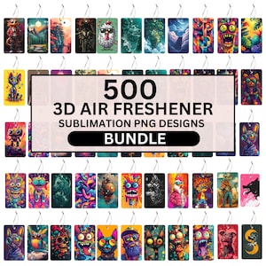500 Cartoon Air Freshner  Bundle, 3D Animals and Cat air Freshner  PNG, Colorful and Stylish Design, Unique Air Png, Digital Download