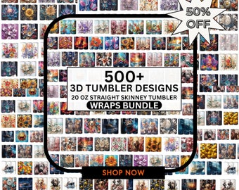 500+ Mega Tumbler Bundle, 20oz Skinny Flowers Tumbler Wrap, Titanic Tumbler Designs, Floral Seamless Tumbler PNG, Sublimation Tumbler Design