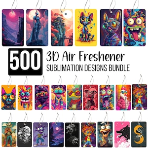 500 Cartoon Air Freshner  Bundle, 3D Animals and Cat air Freshner  PNG, Colorful and Stylish Design, Unique Air Png, Digital Download
