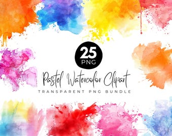 Paquete de imágenes prediseñadas de salpicaduras de acuarela, imágenes prediseñadas de tinta de alcohol, salpicaduras de pintura, diseños abstractos, manchas de acuarela, descarga digital