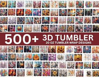 500+ Mega Tumbler Bundle, 20oz Skinny Flowers Tumbler Wrap, Titanic Tumbler Designs, Floral Seamless Tumbler PNG, Sublimation Tumbler Design