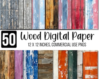 50 White Wood background digital papers, Shabby Wood background digital papers, Rustic wood digital background, White wooden texture paper